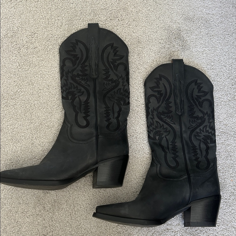 Jeffrey Campbell dagget  Black Heeled Boots
